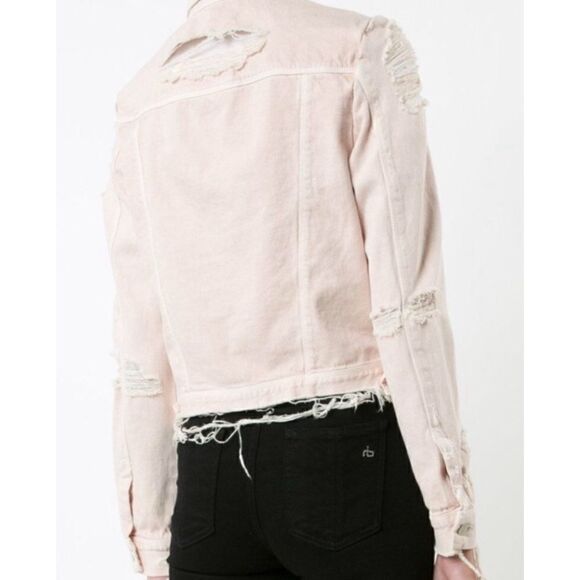 J Brand Cream Distressed & Ripped
Denim Buttoned Jacket M - Picture 2 of 13